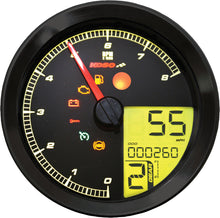 Load image into Gallery viewer, KOSO SPEEDO / TACH BLK BEZEL LCD COLOR CHANGE DISPLAY