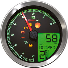 Load image into Gallery viewer, KOSO SPEEDO / TACH BLK BEZEL LCD COLOR CHANGE DISPLAY