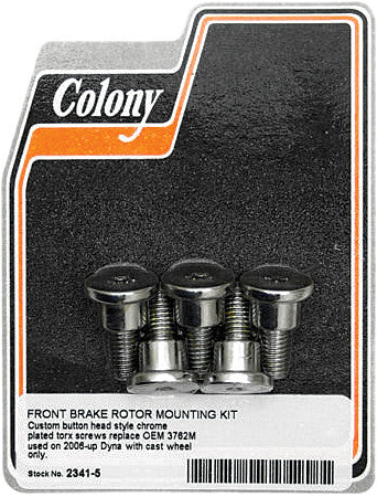 COLONY MACHINE BRAKE ROTOR HARDWARE BUTTON HEAD CHR