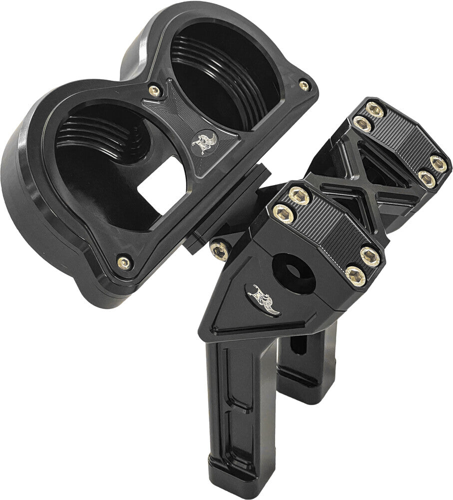 KENS FACTORY NEXT LEVEL GAUGE RELOCATION FLTR/FLHX 14-21 BLACK